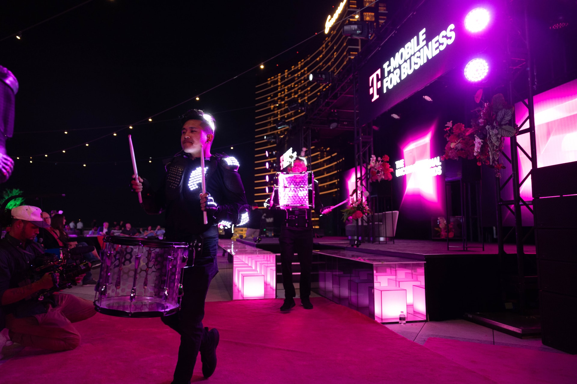 Stationery design of letterhead and business cards for the company Anders on top of a blurred photo of a house interior.